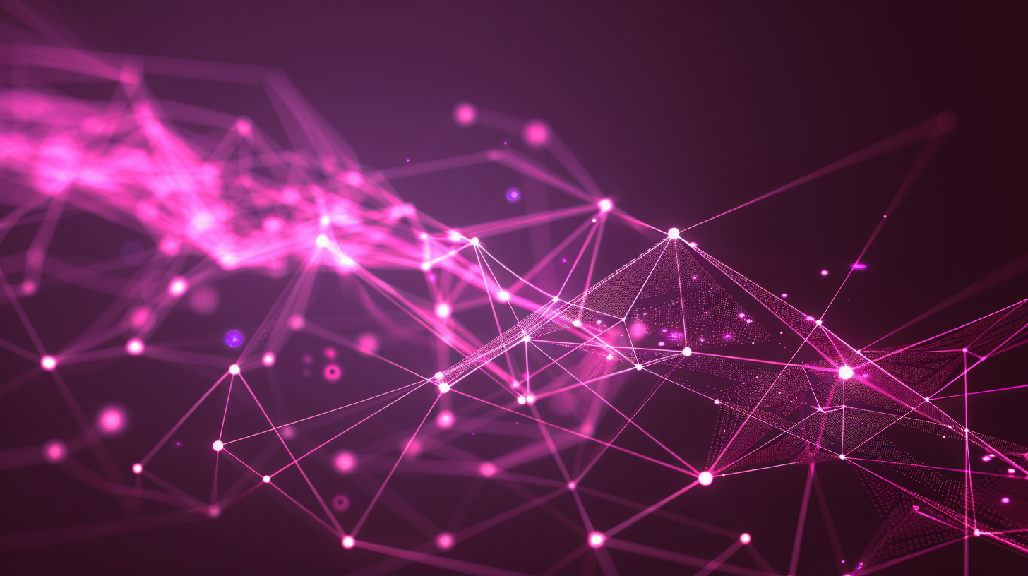 Minimalist neural network visualization representing AI technology